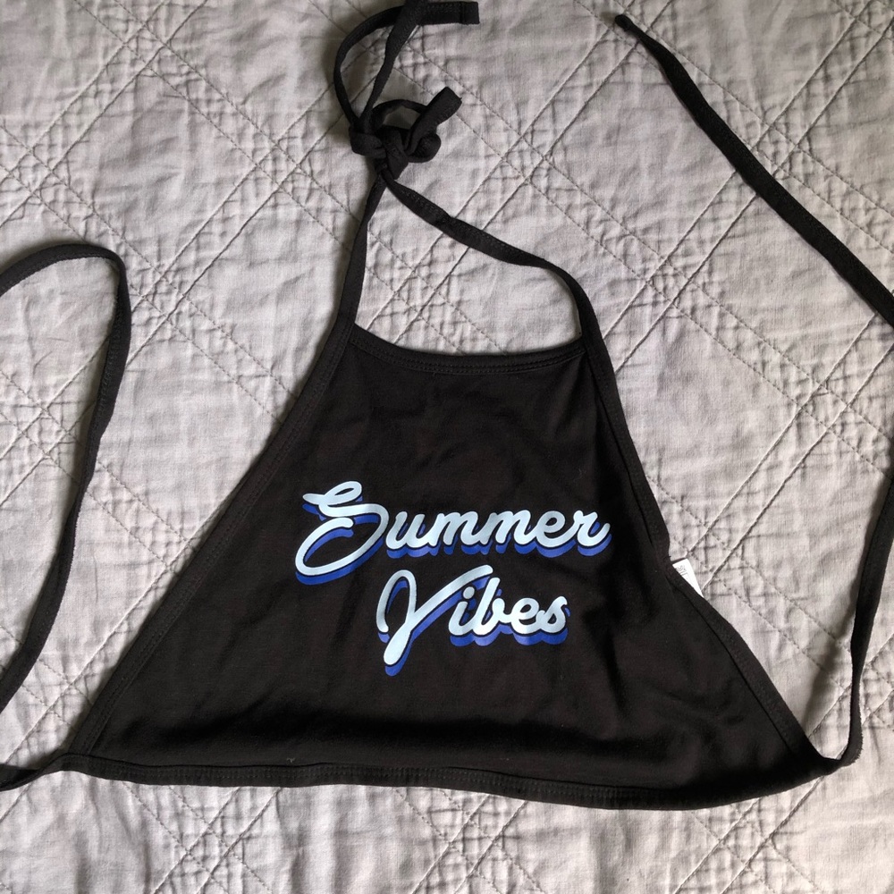 Summer vibes halter crop top